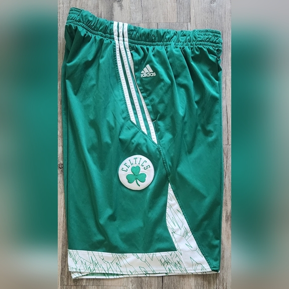 Adidas‎ NBA Boston Celtics Basketball Shorts 2XL Mens Green - Picture 6 of 8
